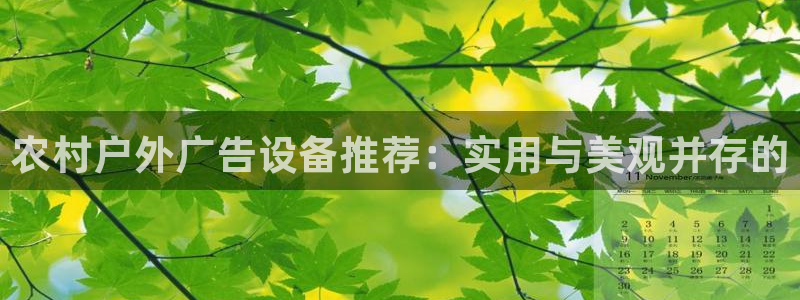 杏宇平台登录方法：农村户外广告设备推荐：