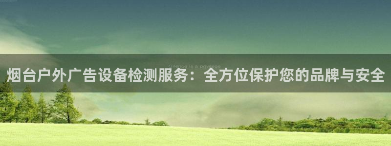 杏宇平台登录步骤图：烟台户外广告设备检测