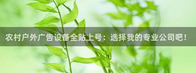 杏宇平台代理多少钱一次：农村户外广告设备